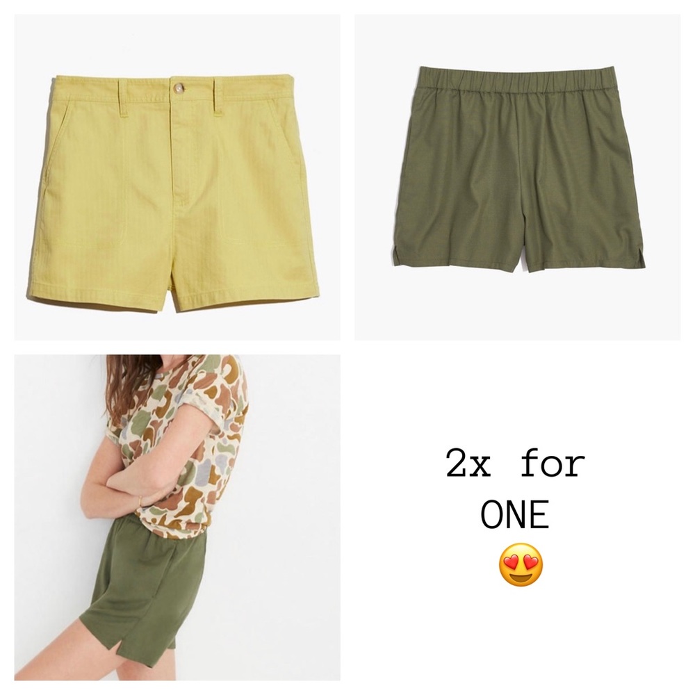 Madewell 2x1 Cotton Shorts Bundle
